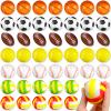 Zhanmai 48 Pcs Sports Stress Balls for Kids Adults Mini Foam Stress Balls Sport Party Favors Piata Fillers Basketball Baseball Soccer Fidget Toy for Anxiety Relief Classroom Goodie Bag Stuffers view 1