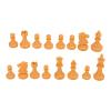 Replacement Chess Pieces Universal Falling Resistant Double Color Reusable Chess Pieces Figurine Pieces for Party Wood color view 4