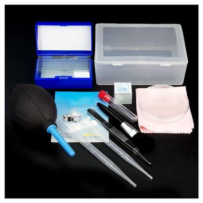 Lab Microscope Slides Microscope Accessories Kit Cover Slip 11pc/Box Set Microscope Parts (Color : 1set)
