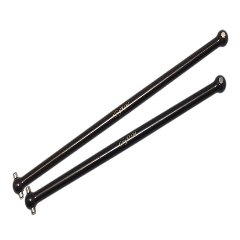2Pc Set Carbon Steel Dogbone for Arrma 1/7 Fireteam Tactical Unit 6S Blx-Ara7618 by GPM (Black)