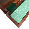 Marion Domino Double Six Pastel Mint Green Jumbo Tournament Professional Size in Dovetail Sheesham Wood Box. view 3