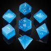 UDIXI Gemstone DND Dice Set 7PCS Stone D&D Polyhedral Dice Set for RPG Tabletop Games (Blue Cat's Eye) view 1