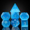 UDIXI Gemstone DND Dice Set 7PCS Stone D&D Polyhedral Dice Set for RPG Tabletop Games (Blue Cat's Eye) view 2