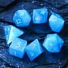 UDIXI Gemstone DND Dice Set 7PCS Stone D&D Polyhedral Dice Set for RPG Tabletop Games (Blue Cat's Eye) view 4