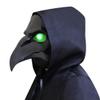 CAFELE Steampunk Plague Doctor Bird Mask with LED Light, Retro Long Nose Beak Cosplay Halloween Masquerade Costume Prop (Green Led) view 1