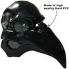 CAFELE Steampunk Plague Doctor Bird Mask with LED Light, Retro Long Nose Beak Cosplay Halloween Masquerade Costume Prop (Green Led) view 4