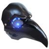 CAFELE Steampunk Plague Doctor Bird Mask with LED Light, Retro Long Nose Beak Cosplay Mask Halloween Masquerade Costume Props (Blue Led) view 3