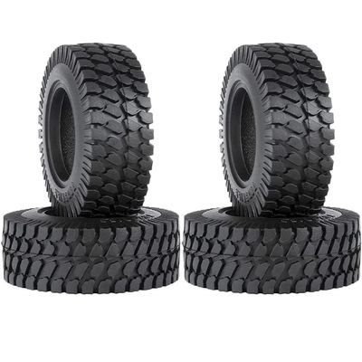 RC Car Tires,WONFAST 4PCS 1.55 inch Mud Wheel Tyre Terrain Crawler Rubber Tires Foam Insert for 1:10 RC Crawler Car for 1:10 Axial 90069 TF2 D90 CC01 LC70 Tamiya MST JIMNY UTB18(76MM-B)