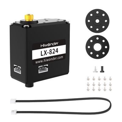 Hiwonder LX-824 17KG Torque with Three connectors Bus Servo, Support Temperature, Voltage, Position Feedback (Control Angle 240)