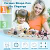 32 Pack Transformable Fidget Spinners Toys, Stress Relief Sensory Fidget Toys Deformable Chain DIY Robot Spinner Fingertip Gyro Toy Party Favors Easter Basket Stuffers for Kids and Adults view 4