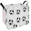 QUEENLALA Rectangular Laundry Hamper/Foldable Nursery Laundry Basket for Organizing/Storage Bin Baskets/Children Toy Office Bedroom/Toy Bin Closet Shelf BasketsRec-Football view 1