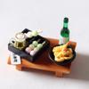 SXFSE Dollhouse Accessories, 1:12 Dollhouse Miniature 9 Pcs Mini Japanese Sushi Fish Ball Tempura Bento view 1