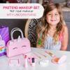 Pretend Play Makeup Kit for Little Girls with Unicorn Purse: Fake (Not Real) Make up Toy Set for Toddlers and Kids - Includes Hair and Nails Accessories, Baby Girl Toys Princess Toddler Gift Set view 2
