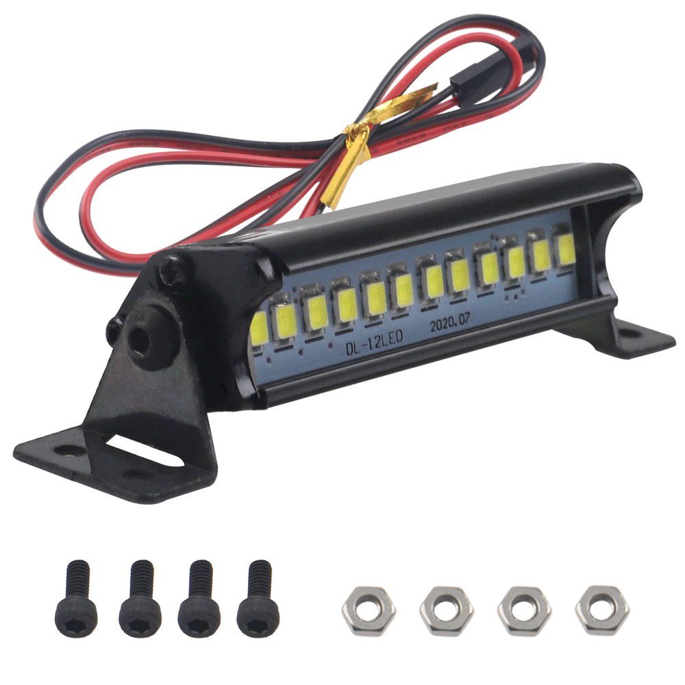 HIRCQOO Electric Light, Black, Rectangular, 53mm/2.08 in Length, 12 White LEDs
