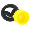 HIRCQOO RC 12mm Hex Hub Wheel Rims & Rubber Tires Compatible with HSP Tamiya HPI Kyosho 1/10 On-Road Touring Car WLtoys 1/14 144001 Traxxas 1/16 Slash RC 1/18 A959B Buggy (Yellow) view 3