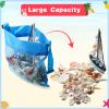 Boao 20 Packs Mesh Beach Bag Sand Toy 9.5 x 9 Inch Seashell Collecting Bag Outdoor Swimming Beach Accessories Gift for Boys and Girls(Colorful,Classic) view 4