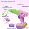 Kids Tool Set, Pink Toy Tool Set for Girls with Electric Drill, Hammer, Planer, Working Vest, with Storage Box, Construction Pretend STEM Toy Tool Kit for Toddlers Age 3 Years and Up view 3