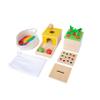 Adena Montessori 4 in 1 Wooden Play Kit Baby Toys,Object Permanence Box,Matchstick Color Drop Game,Carrot Harvest and Coin Box,Ball Drop Toy for Kid 1,2,3 Year Old,Girl Boy Gift for Baby 6-12 Month view 1
