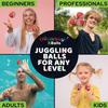 speevers Juggling Balls for Beginners and Professionals Set of 3, 14 Colors Available, 2 Layers of Net and Carry Case, Xballs Juggling Balls (Red - White, 3.2 oz) view 2
