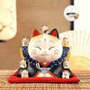 LSHAOBO Japanese Yakushi Kiln Seven Lucky Gods Lucky Cat Piggy Bank Shop Large Decoration Home Office Gift view 4