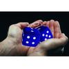 ZONETECH Blue 3" Square Hanging Dice for Vehicle by Zone Tech and Zone Tech Soft Fuzzy Decorative Blue Teal 3" Square Hanging Mirror Dice view 3