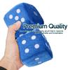 ZONETECH Blue 3" Square Hanging Dice for Vehicle by Zone Tech and Zone Tech Soft Fuzzy Decorative Blue Teal 3" Square Hanging Mirror Dice view 4
