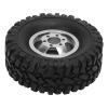 Rc Wheels and Tires, Rc Rubber Tires with Aluminum Alloy Wheel Hub Replacement for C14 C24 C34 C44 B14 B24 B16 B36 Rc Car Model(Silver) Car Model Accessory view 2