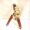 Double Barrel Brass Telescope with Brown Wooden Tripod Adjustable Marine Nautical Working Telescope Spyglass Table Top Telescope Gift Item view 4