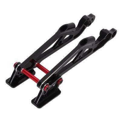 Aluminum Alloy RC Rear Wing Mount Set, 1/8 RC Car Spare Part for Arrma Kraton Typhon RC Car(Black red)