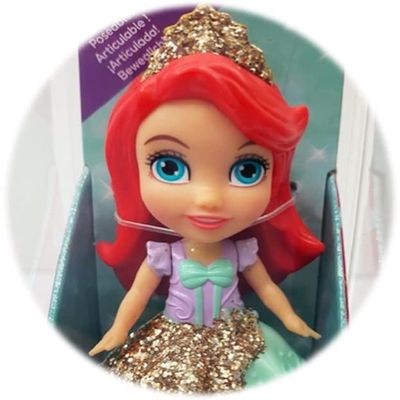 Amarina Packed in Clear Box for Gift Disney Princess Mini Poseable 3.5'' Doll Choose from All 11 Style Princess Characters (Ariel with Legs) (217584PQ)