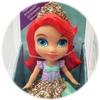 Amarina Packed in Clear Box for Gift Disney Princess Mini Poseable 3.5'' Doll Choose from All 11 Style Princess Characters (Ariel with Legs) (217584PQ) view 1