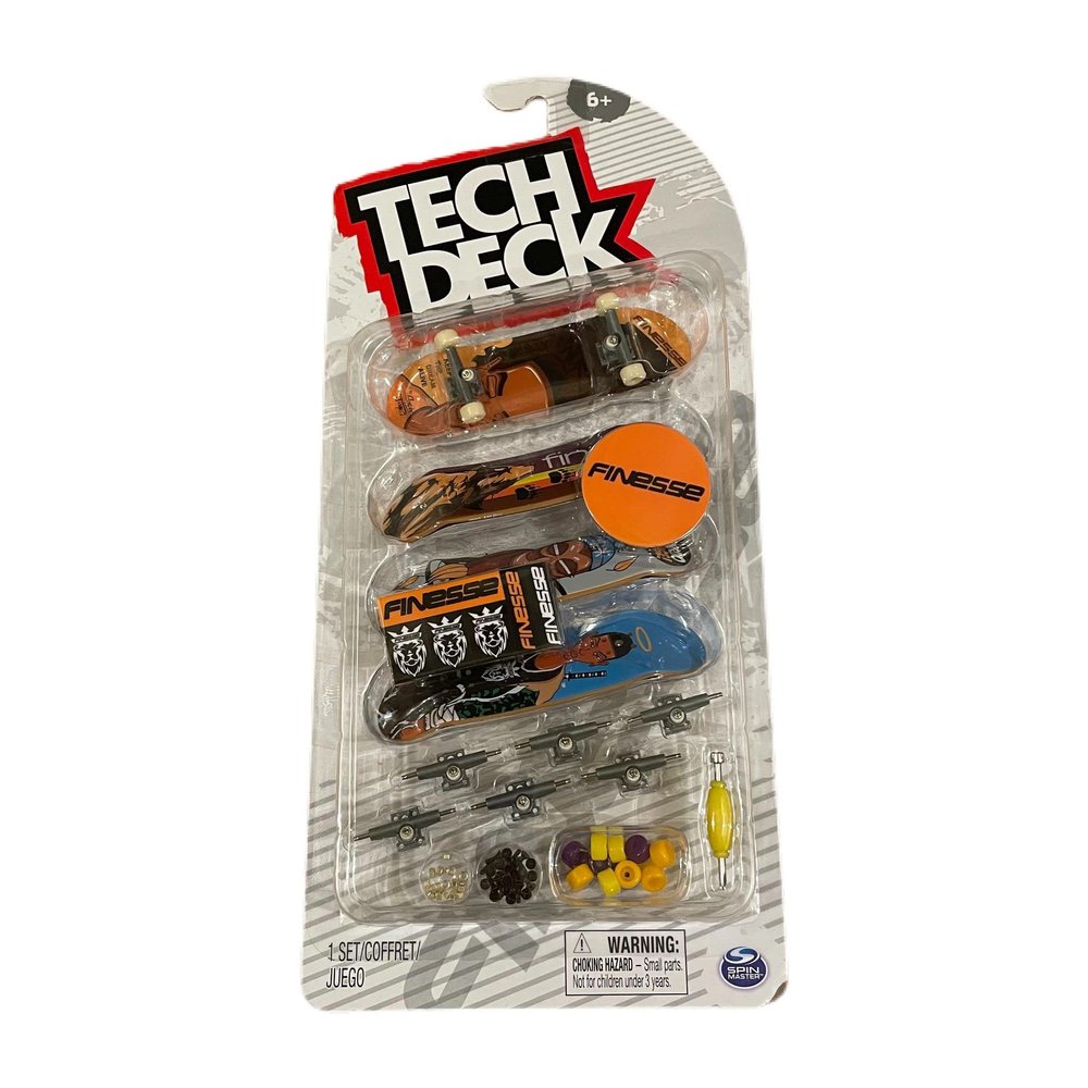 Tech Deck Deluxe Sk8shop 4 Pack Mini Skateboard Fingerboard Multi (Finesse)