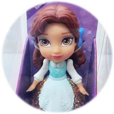 Amarina Packed in Clear Box for Gift Disney Princess Mini Poseable 3.5 inches Doll Choose from All 11 Style Princess Characters (Belle Blue)