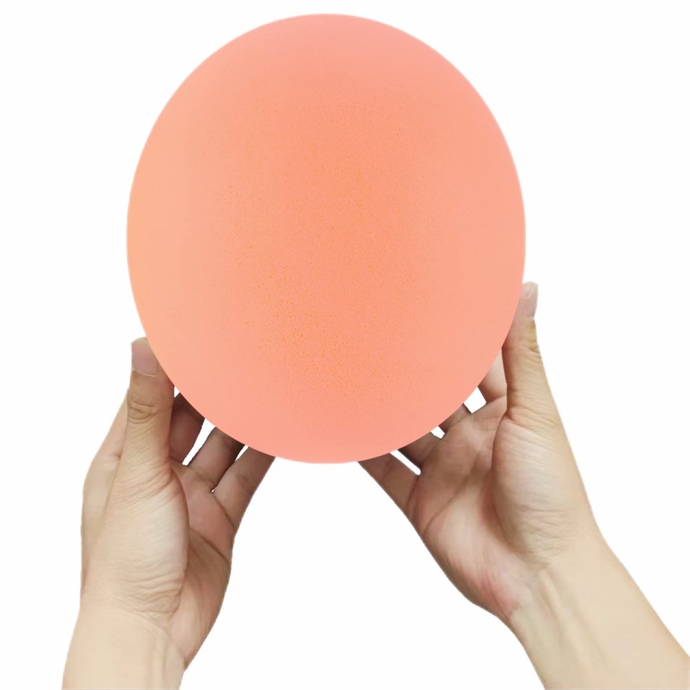 Ganjiang 7Inches Uncoated Silent Foam Ball, Sponge Kickball,Dodgeball for Indoor Activity & Play(Orange Color)