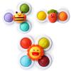 ALASOU 3PCS Pop Suction Cup Spinner Sensory Airplane Travel Toys for 1 Year Old Boy Girl Infant Toddlers|Novelty Spinning Tops 12 18 Months|1 2 Year Old Boy Birthday Gift|Baby Bath Toy Kids Ages 1-3 view 1