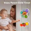 ALASOU 3PCS Pop Suction Cup Spinner Sensory Airplane Travel Toys for 1 Year Old Boy Girl Infant Toddlers|Novelty Spinning Tops 12 18 Months|1 2 Year Old Boy Birthday Gift|Baby Bath Toy Kids Ages 1-3 view 4
