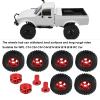 SUNGOOYUE Rubber RC Car Tires with Aluminum Alloy Wheel Hub Wheels and Tires for B24 B16 B36 4WD C14 C24 C34 C44 RC Car(red) view 3