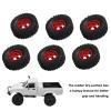 SUNGOOYUE Rubber RC Car Tires with Aluminum Alloy Wheel Hub Wheels and Tires for B24 B16 B36 4WD C14 C24 C34 C44 RC Car(red) view 4