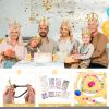 Civaner 17 Pcs Princess Party Crowns Set DIY Tiaras Making Kit for Kids with Diamond Stickers, Party Favors and Supplies(Gold) view 2
