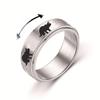 INENIMARTJ Dinosaur Fidget Rings for Women Men Stainless Steel Spinner Ring Dinosaur Anxiety Ring Jurassic Dinosaurs Anxiety Spinning Ring (B triceratops, 10) view 1