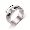INENIMARTJ Dinosaur Fidget Rings for Women Men Stainless Steel Spinner Ring Dinosaur Anxiety Ring Jurassic Dinosaurs Anxiety Spinning Rings (D plesiosaurs, 6) view 1