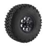 LAFEINA Metal Alloy 1.55 inch Beadlock Wheel Rim and Rubber Tire for 1:10 RC Crawler Car D90 TF2 Tamiya CC01 LC70 MST JIMNY 90069 (95mm Black) view 3