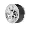 LAFEINA 1.55 inch Metal Alloy Beadlock Wheels Replacement for 1/10 RC Crawler D90 Pajero TF2 Tamiya CC01 CC02 LC70 LC80 Upgrade Parts (Silver) view 3