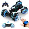 Deejoy 1:12 Gesture Sensing RC Stunt Car, 2.4GHz 4WD Hand Controlled Remote Control Car for Boys 8-12, Double Sided Rotating Off Road Vehicle 360 Flips with Lights Music for Birthday view 1