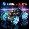 Deejoy 1:12 Gesture Sensing RC Stunt Car, 2.4GHz 4WD Hand Controlled Remote Control Car for Boys 8-12, Double Sided Rotating Off Road Vehicle 360 Flips with Lights Music for Birthday view 4