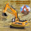 1/40 Scale Metal Excavator Toy, Diecast Construction Equipment Digger Trucks Toys for Boys Kids view 2