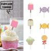 18pcs Glitter Candyland Sweet Dessert Cupcake Topper Lollipop Candy Theme Decor Supplies Baby Shower Boys Girls Happy Birthday Party Decorations view 2