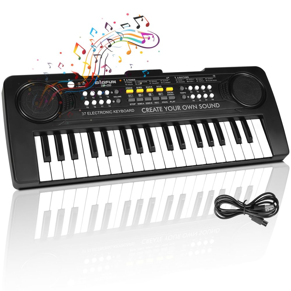 Kids Piano Keyboard, 37 Keys Portable Music Keyboard Electric Piano Toys for Children, Educational Electronic Musical Instrument Toys Gifts for Kids Ages 3 4 5 6 7 8 9