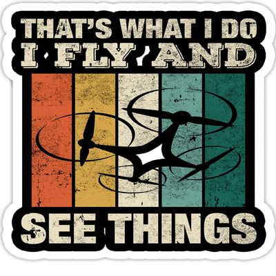 eden tee Drones Drone Pilot Drone Lovers RC Quadcopters- 4x3 Vinyl Stickers, Laptop Decal, Water Bottle Sticker (Set of 3)