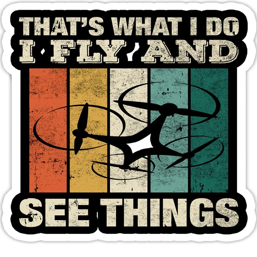 eden tee Drones Drone Pilot Drone Lovers RC Quadcopters- 4x3 Vinyl Stickers, Laptop Decal, Water Bottle Sticker (Set of 3)